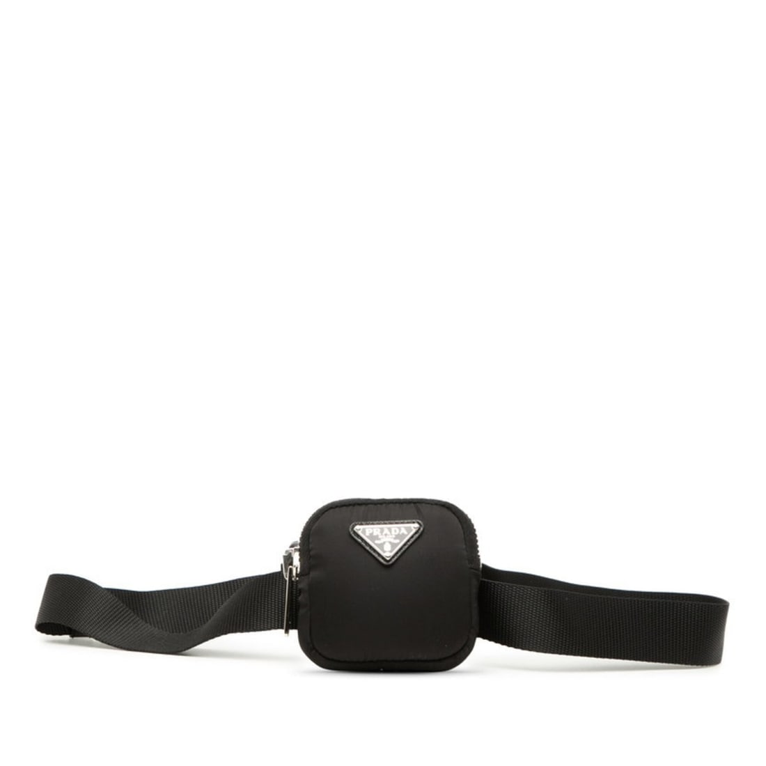 Prada Triangle Logo Plate Body Bag Waist Pouch 1CN076 Black Nylon Women's PRADA: --- Catalog ---Category: SizeSize (HxWxD): 8cm x 8cm x 1.5cm / 3.14'' x 3.14'' x 0.59''Strap Length: 87cm / 34.25''Category: DesignType: Fanny pack, Sling bagColor: BlackGender: WomenClosure: ZipperMa