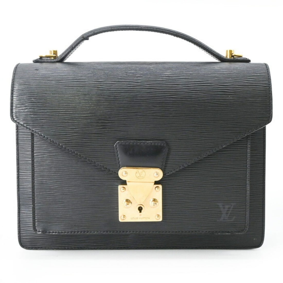 LOUIS VUITTON Monceau 28 Handbag, Black Epi Leather, M52122: --- Catalog ---Category: SizeSize (HxWxD): 22cm x 28cm x 6cm / 8.66'' x 11.02'' x 2.36''Category: DesignType: HandbagColor: BlackGender: WomenMaterial: Epi leather Category: GeneralMPN: M52122Brand: L