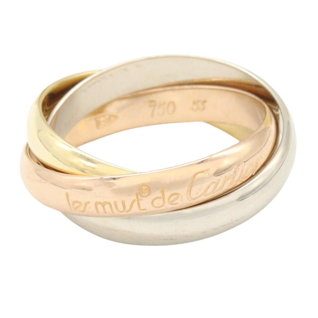 Cartier Trinity Ring - Ring/Finger Jewelry 18K (Yellow Gold), 18KWG (White 18KPG (Pink Gold): --- Catalog ---Category: SizeJP Size: 12US Size: 6.5Category: DesignType: Band ringColor: Gold, SilverGender: Men,WomenMaterial: Pink gold (18K), White gold (18K), Yellow gold (18K)Category: GeneralBr
