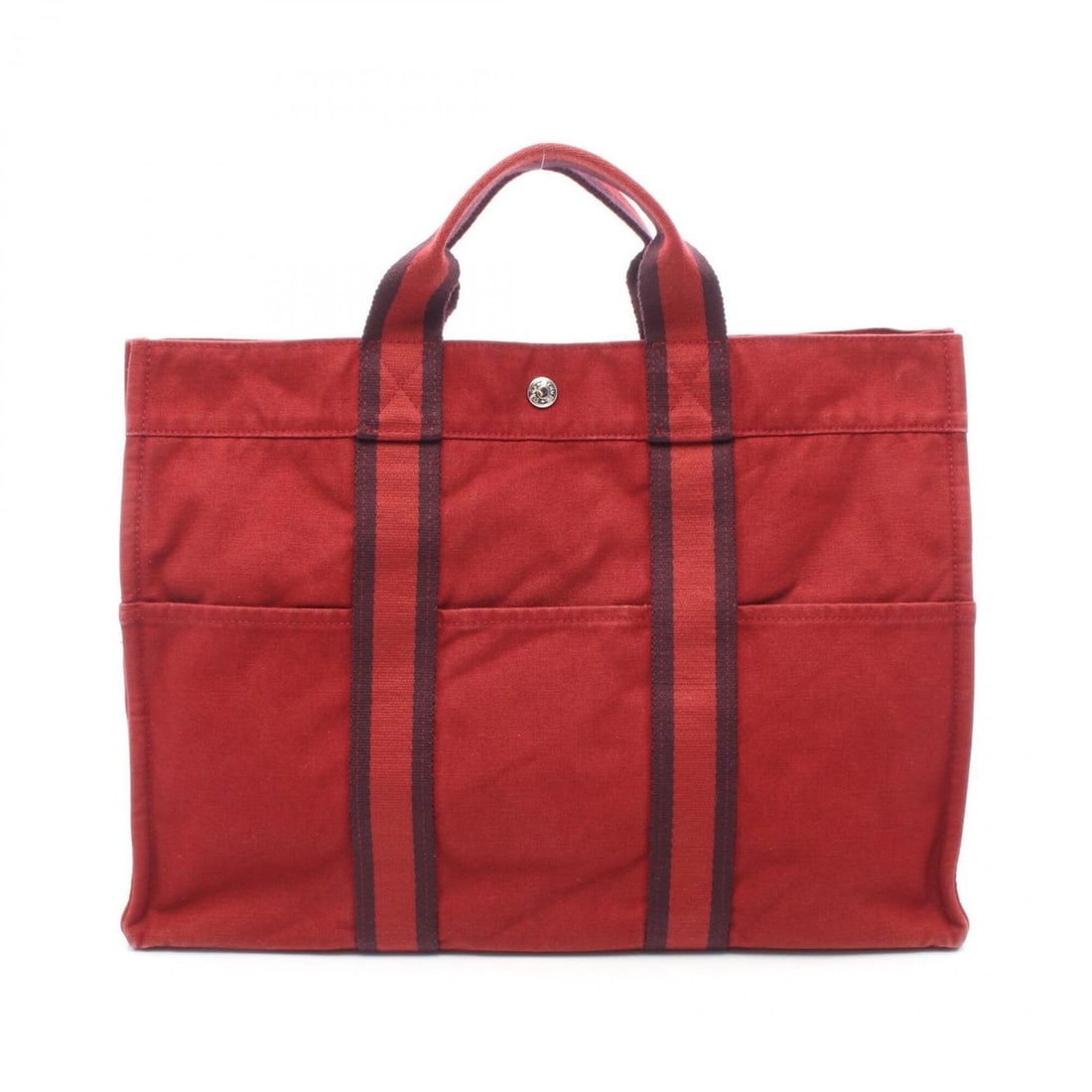 Hermes Fourre-Tout MM Tote Bag/Handbag, Canvas, Women's, Red/Burgundy: --- Catalog ---Category: SizeSize (HxWxD): 31cm x 42cm x 11cm / 12.2'' x 16.53'' x 4.33''Category: DesignType: Handbag, Tote bagColor: Bordeaux, Red colorGender: WomenMaterial: Canvas Hardware Color: 