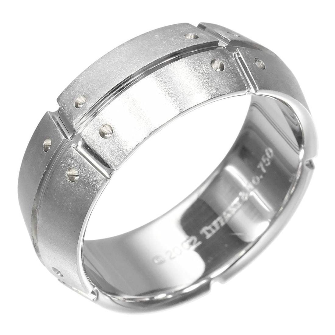Tiffany & Co. Streamerica Ring, Size 17, 18K White Gold, Approx. 10.6g.: --- Catalog ---Category: SizeWidth: 8mm / 0.31''Weight: 10.6g / 0.37oz.JP Size: 17US Size: 8.5Inner Diameter: 18.56mm / 0.73''Category: DesignType: Band ringGender: MenMaterial: White gold (18K)Catego