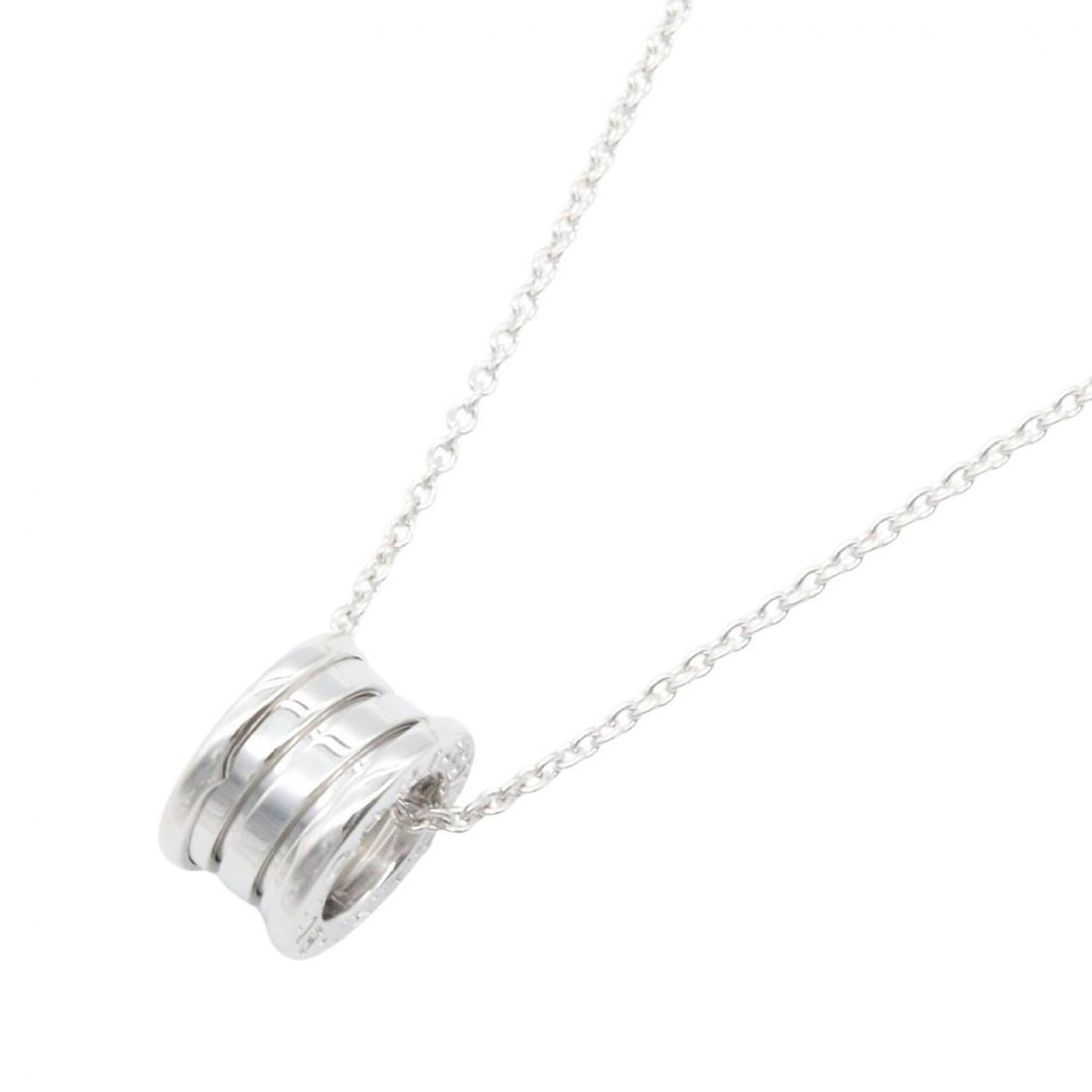 Bulgari BVLGARI B-zero1 Necklace, 18KWG (White Gold), Women's, Silver Tone, 709500: --- Catalog ---Category: SizePendant Size: 15mm x 9mm / 0.59'' x 0.35''Neck Circumference: 41 cm / 16.14''Category: DesignColor: SilverGender: WomenMaterial: White gold (18K)Necklace Type: NecklaceCat