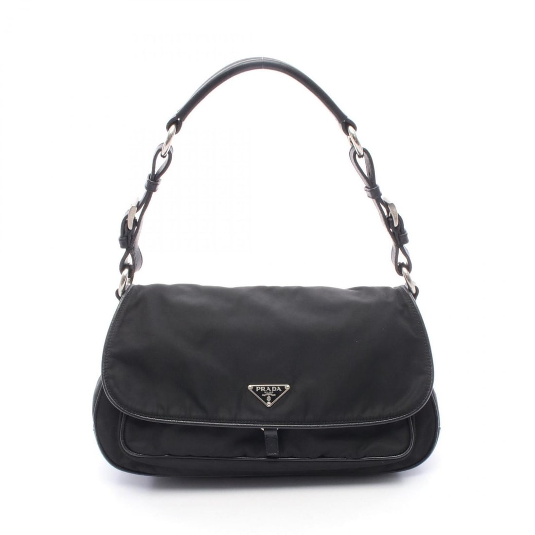 Prada VELA VINTAGE Shoulder Bag/Handbag, Nylon & Saffiano Leather, Women's, Black (BR2200): --- Catalog ---Category: SizeSize (HxWxD): 18cm x 34cm x 10cm / 7.08'' x 13.38'' x 3.93''Category: DesignType: Handbag, Shoulder bagColor: BlackGender: WomenMaterial: Nylon , Saffiano triangle Categor