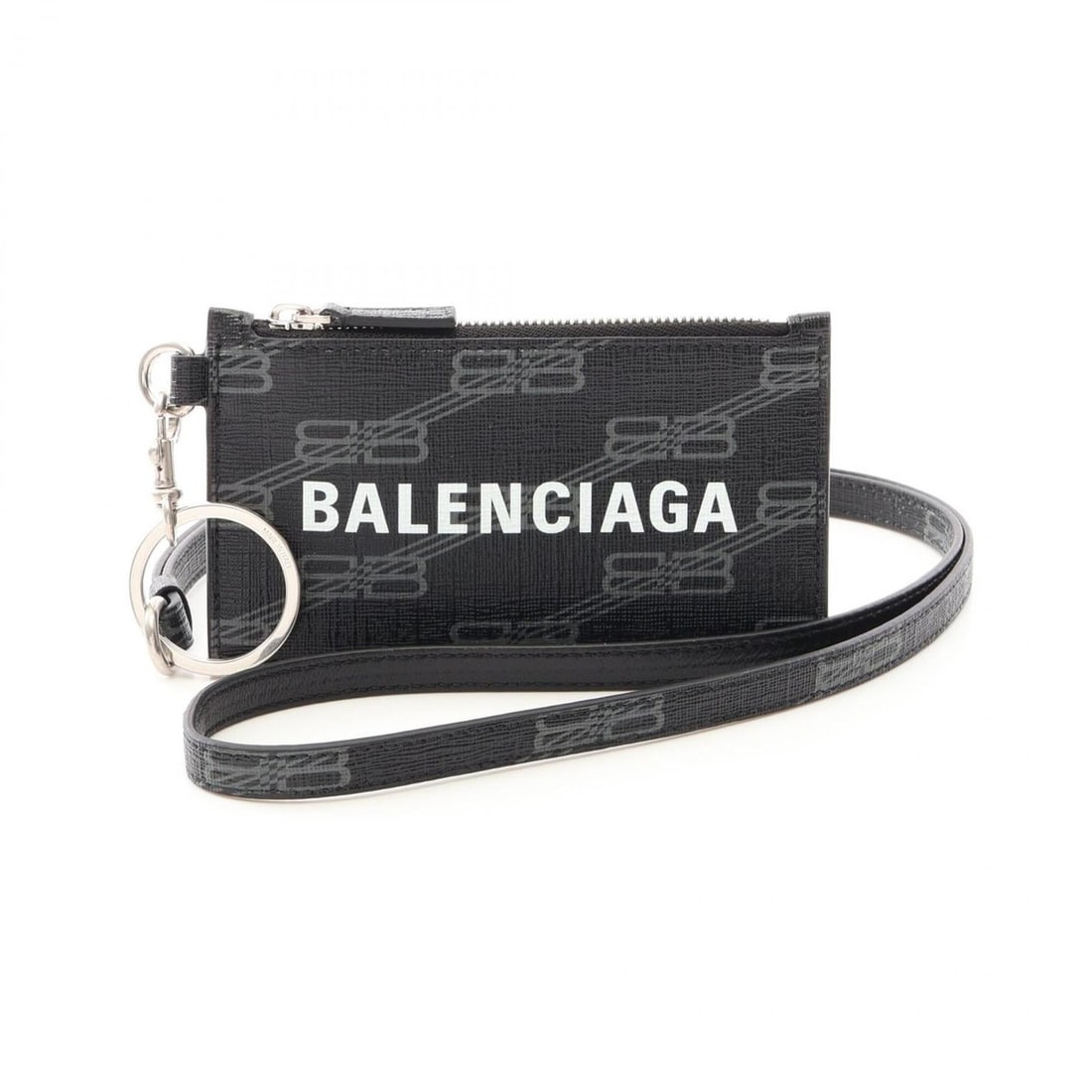 Balenciaga CASH BB Monogram Wallet - Men's Black Coin Purse: --- Catalog ---Category: SizeSize (HxWxD): 7.5cm x 13cm x 1cm / 2.95'' x 5.11'' x 0.39''Category: DesignType: Coin purse/coin caseColor: BlackGender: MenMaterial: Polyethylene Category: GeneralBrand: 