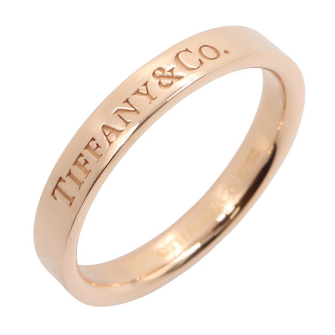 Tiffany & Co. Flat Band Ring, 18K Pink Gold (PG), Women's Gold-Tone Ring: --- Catalog ---Category: SizeJP Size: 11.5US Size: 6Category: DesignType: Band ringColor: GoldGender: WomenMaterial: Pink gold (18K)Category: GeneralBrand: Tiffany--- Item List ---Section: ConditionRa