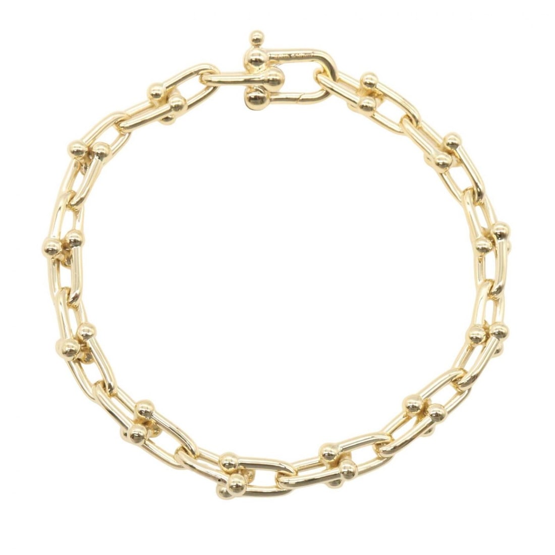 Tiffany & Co. Hardware Small Bracelet, 18K (Yellow Gold), Women's, Gold Tone, 60153077 (1 of 10)