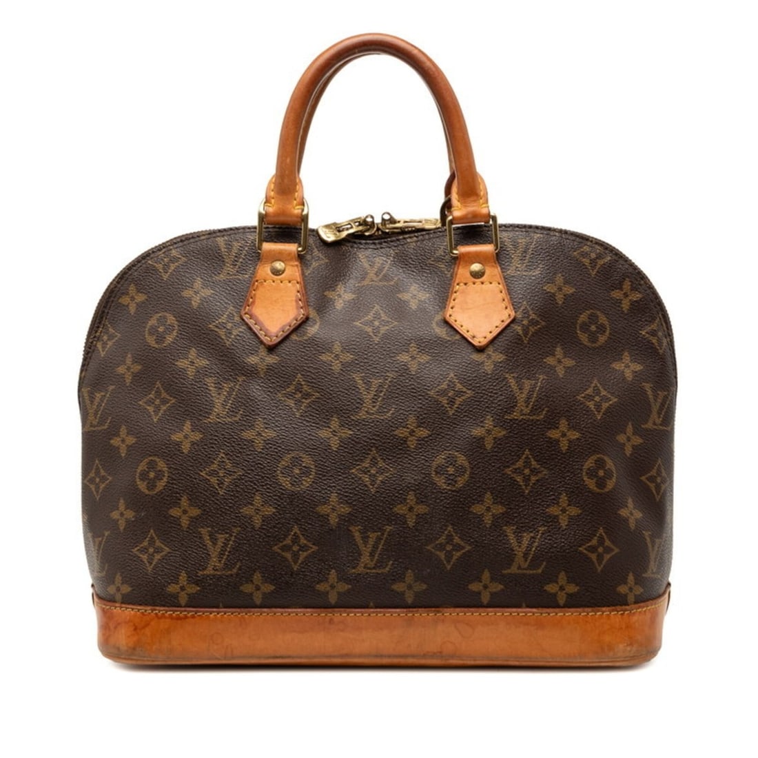 Louis Vuitton Monogram Alma PM (older model) handbag, M51130, brown leather, women's.: --- Catalog ---Category: SizeStrap Drop: 49cm / 19.29''Handle Drop: 8.50cm / 3.35''Size (HxWxD): 24cm x 30cm x 16cm / 9.44'' x 11.81'' x 6.29''Category: DesignType: HandbagColor: BrownGender: WomenClo