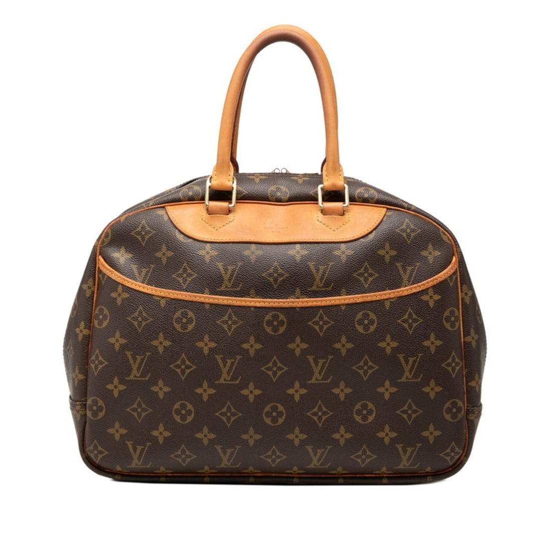 Louis Vuitton Monogram Deauville Handbag M47270 Brown Leather Women's LOUIS VUITTON: --- Catalog ---Category: SizeHandle Drop: 13.00cm / 5.12''Size (HxWxD): 26cm x 34cm x 14cm / 10.23'' x 13.38'' x 5.51''Category: DesignType: HandbagColor: BrownGender: WomenClosure: ZipperMaterial: PV