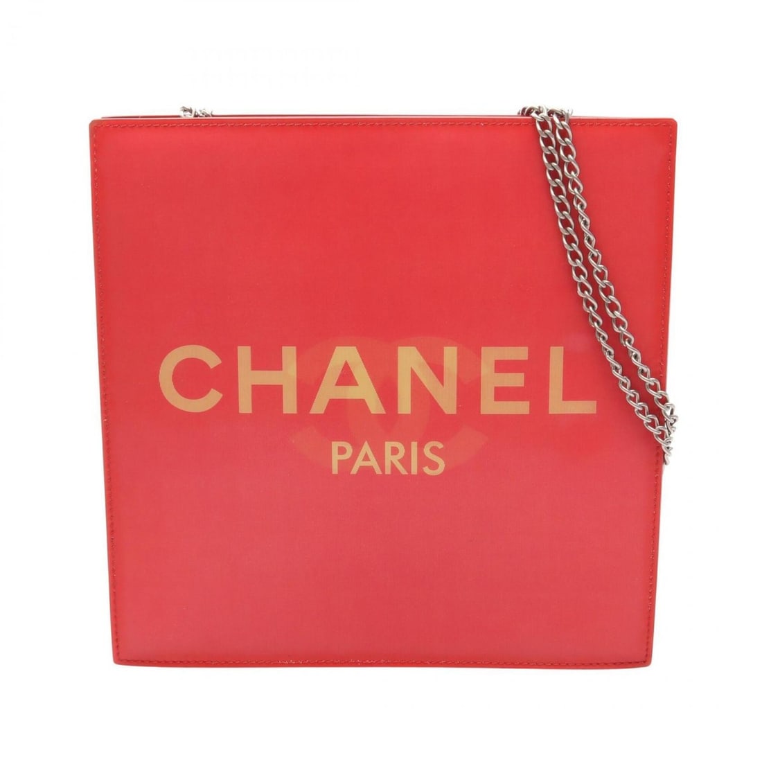 Chanel Coco Mark Shoulder Bag/Handbag, Fabric, Women's, Red: --- Catalog ---Category: SizeSize (HxWxD): 20.5cm x 20.5cm x 3cm / 8.07'' x 8.07'' x 1.18''Category: DesignType: Handbag, Shoulder bagColor: Red colorGender: WomenMaterial: Fabric Hardware Color: Silv