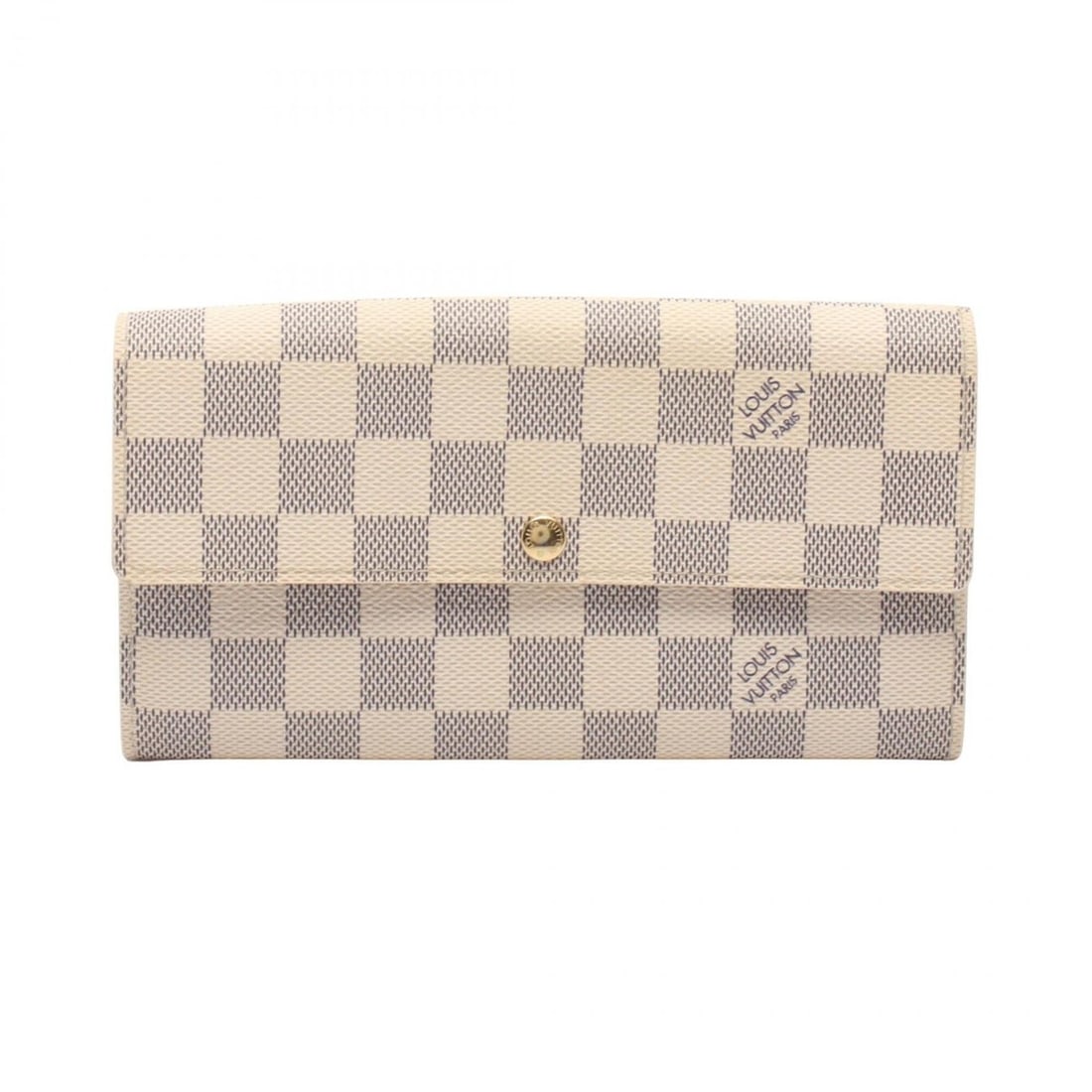 Louis Vuitton Portefeuille Sarah Damier Azur Bi-fold Long Wallet, Leather, Women's, White (N61735): --- Catalog ---Category: SizeSize (HxWxD): 10cm x 18.5cm x 3cm / 3.93'' x 7.28'' x 1.18''Category: DesignType: Long wallet (bi-fold)Color: WhiteGender: WomenMaterial: Damier Azur Category: GeneralMPN:
