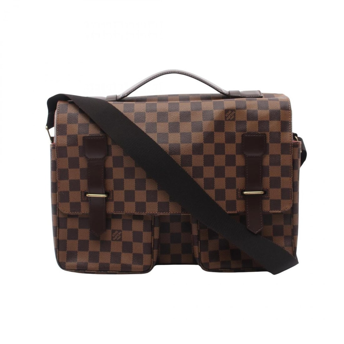 Louis Vuitton Broadway Damier Ebene 2-Way Shoulder Bag/Handbag, Coated Canvas and Leather,: --- Catalog ---Category: SizeSize (HxWxD): 24cm x 35cm x 9cm / 9.44'' x 13.77'' x 3.54''Category: DesignType: Shoulder bagColor: BrownGender: Men,WomenMaterial: Coated canvas , Leather Category: Gener
