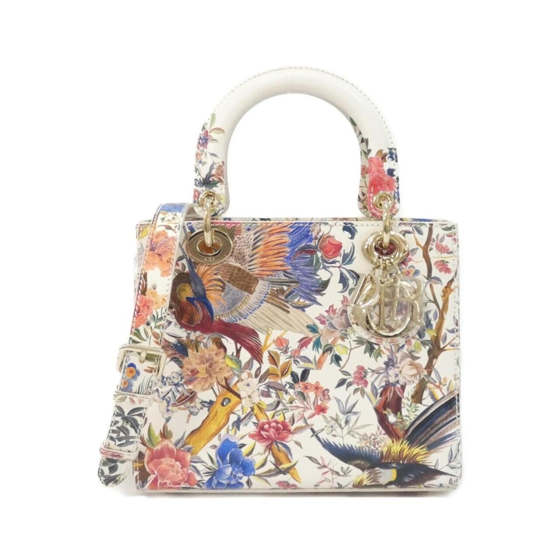 Christian Dior DIOR JARDIN D'HIVER Lady Medium M0565OTIV Handbag: --- Catalog ---Category: SizeSize (HxWxD): 20cm x 24cm x 12cm / 7.87'' x 9.44'' x 4.72''Category: DesignType: HandbagColor: Multi-color, WhiteGender: Women,MenMaterial: Leather Leather/Fur Type: Calfs