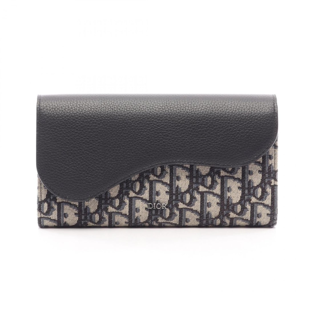Christian Dior Dior Saddle Bag Oblique Bi-fold Long Wallet, Canvas and Leather, Women's, Navy,: --- Catalog ---Category: SizeSize (HxWxD): 11cm x 20cm x 3cm / 4.33'' x 7.87'' x 1.18''Category: DesignType: Long wallet (bi-fold)Color: Beige, Black, NavyGender: WomenMaterial: Canvas , Leather Categ