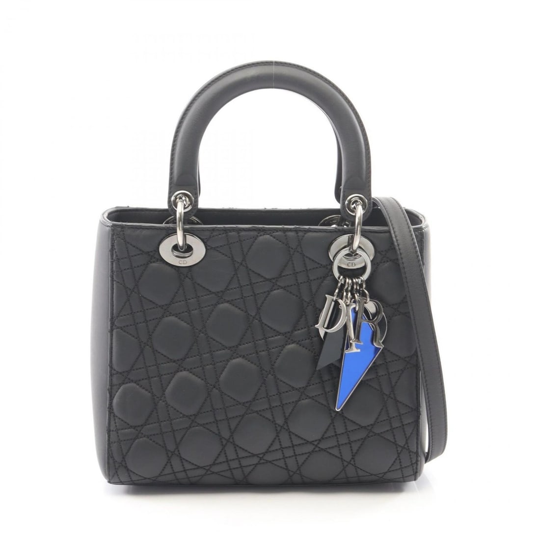 Christian Dior Dior LADY DIOR Cannage 2-Way Handbag, Leather, Women's, Black: --- Catalog ---Category: SizeSize (HxWxD): 20cm x 24cm x 11cm / 7.87'' x 9.44'' x 4.33''Category: DesignType: HandbagColor: BlackGender: WomenMaterial: Leather Category: GeneralBrand: Christian Dior--