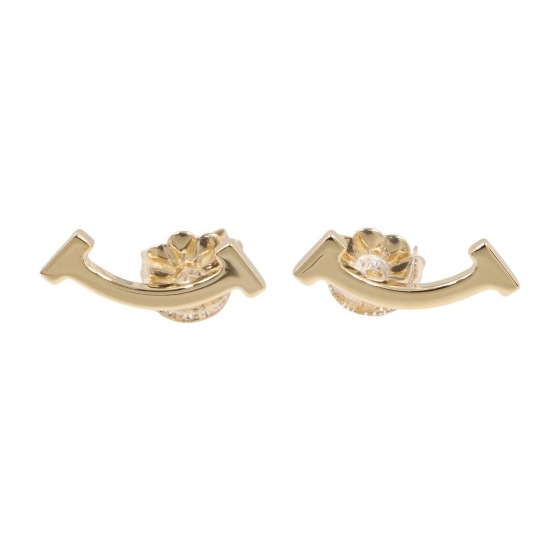 Tiffany & Co. T Smile Mini Earrings, 18K (Yellow Gold), Women's, Gold Tone, 60150766 (1 of 17)