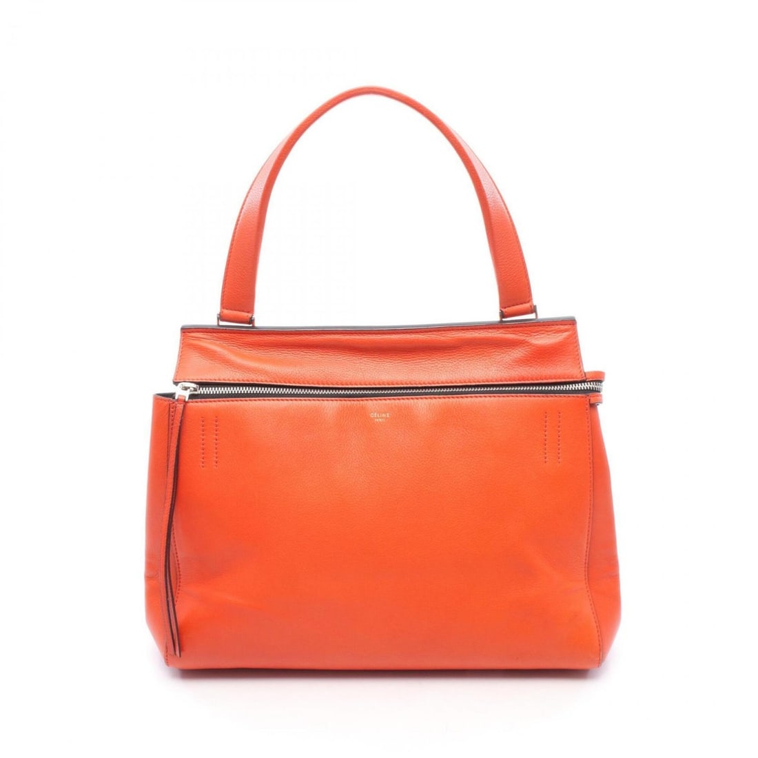Celine EDGE MEDIUM Handbag, Leather, Women's, Orange, 172613: --- Catalog ---Category: SizeSize (HxWxD): 26cm x 37cm x 17cm / 10.23'' x 14.56'' x 6.69''Category: DesignType: HandbagColor: OrangeGender: WomenMaterial: Leather Category: GeneralMPN: 172613Brand: Ce