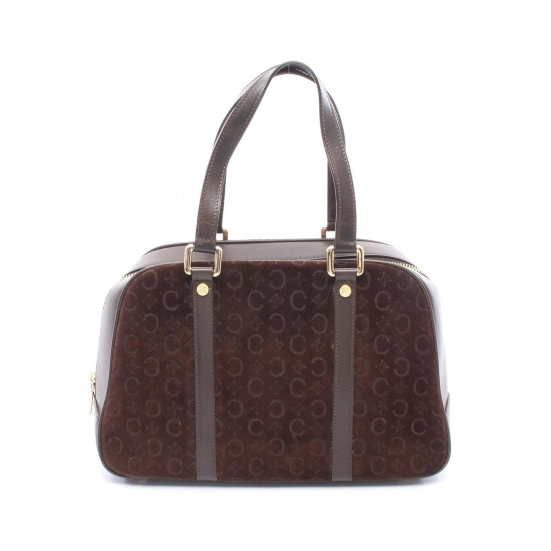 Celine C Macadam Handbag, Suede Leather, Women's, Brown: --- Catalog ---Category: SizeSize (HxWxD): 18cm x 28cm x 11.5cm / 7.08'' x 11.02'' x 4.52''Category: DesignType: HandbagColor: BrownGender: WomenMaterial: Suede , Leather Category: GeneralBrand: Celin