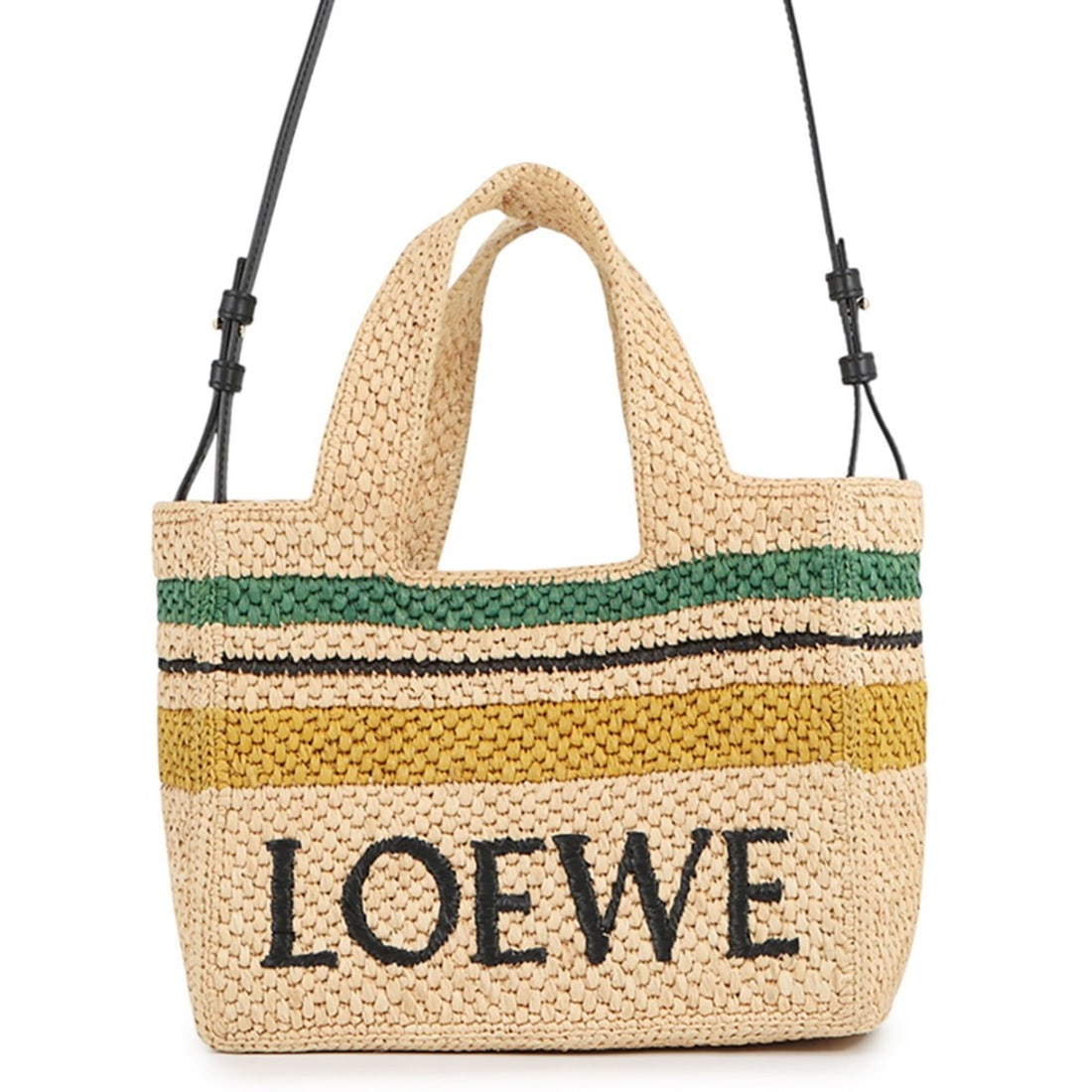 Loewe Font Tote Small Raffia Leather Bag A685B61X04 LOEWE 2-way Shoulder Handbag: --- Catalog ---Category: SizeWeight: 350g / 12.34oz.Size (HxWxD): 17cm x 23cm x 10cm / 6.69'' x 9.05'' x 3.93''Strap Length: 98cm - 118cm / 38.58'' - 46.45''Category: DesignType: Handbag, Shoulder bag