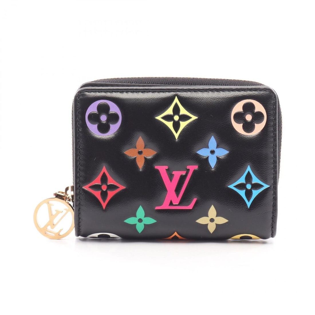Louis Vuitton LV x TM Portefeuille Lou Bi-fold Wallet, Leather, Women's, Black/Multicolor, M13829: --- Catalog ---Category: SizeSize (HxWxD): 9cm x 11cm x 3cm / 3.54'' x 4.33'' x 1.18''Category: DesignType: Wallet (bi-fold)Color: Black, Multi-colorGender: WomenMaterial: Leather Category: GeneralMPN