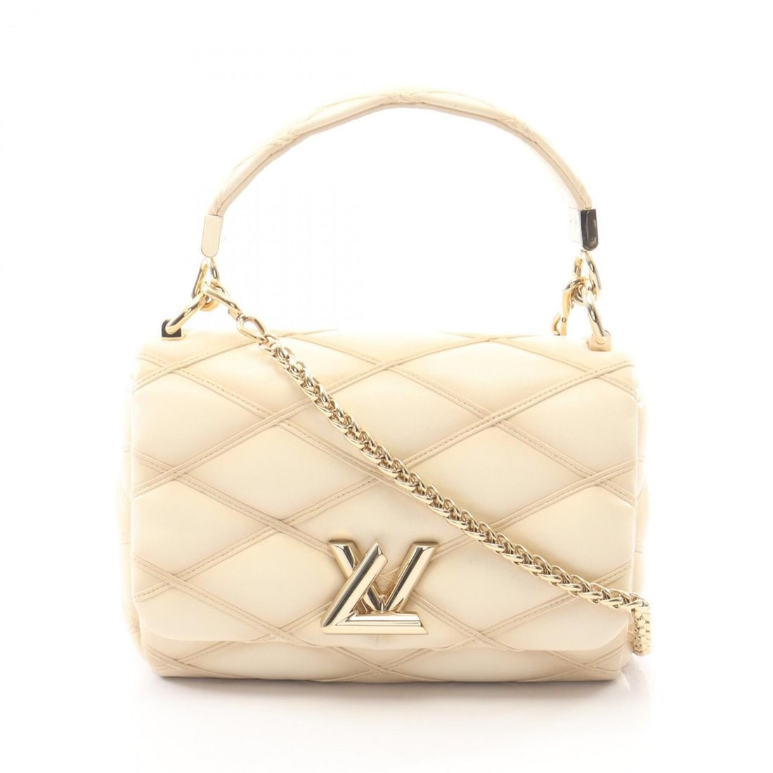 Louis Vuitton GO-14 PM Vanilla 2-Way Handbag, Leather, Women's, Beige, M12338: --- Catalog ---Category: SizeSize (HxWxD): 13cm x 19cm x 8cm / 5.11'' x 7.48'' x 3.14''Category: DesignType: HandbagColor: BeigeGender: WomenMaterial: Leather Category: GeneralMPN: M12338Brand: Louis 