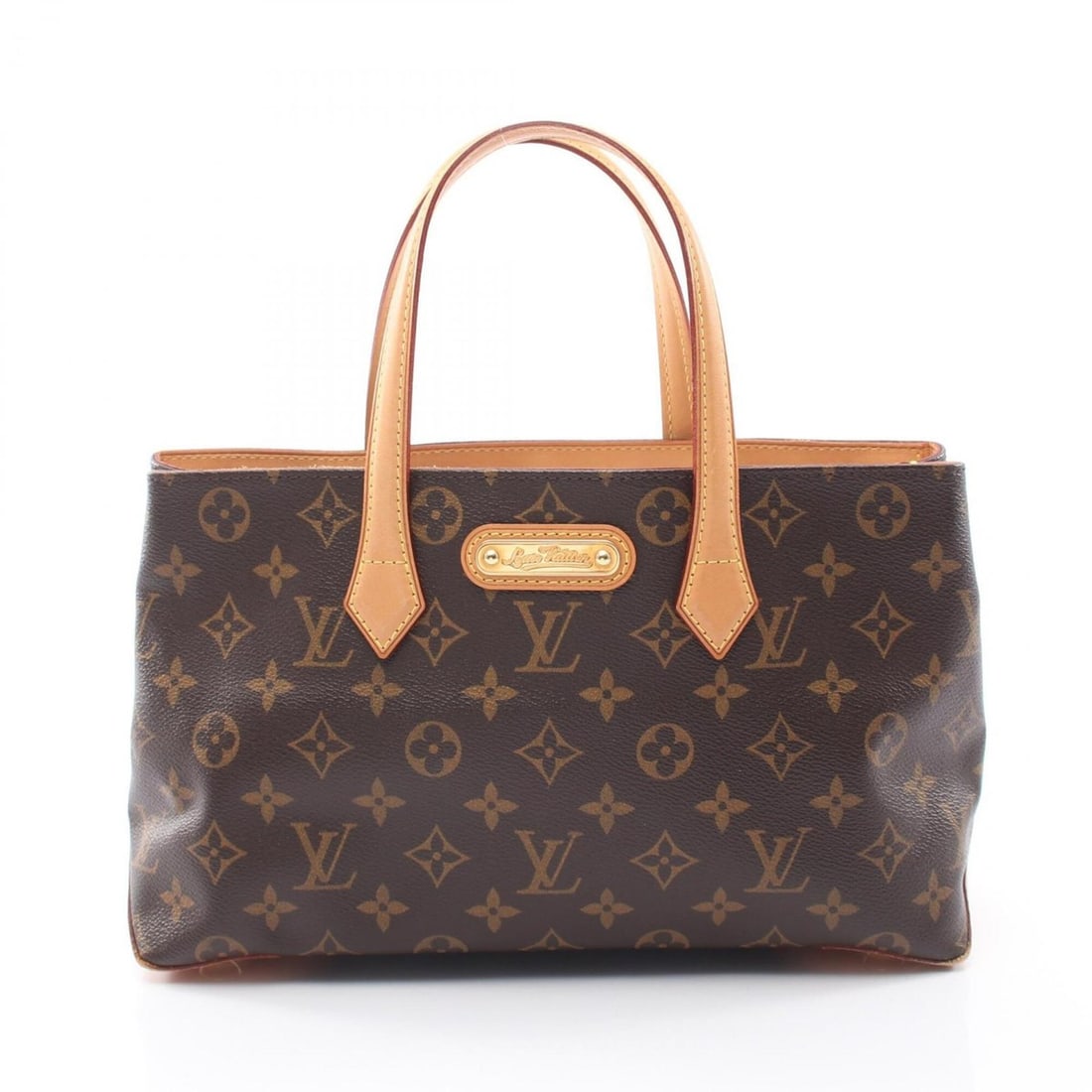 Louis Vuitton Wilshire PM Monogram Handbag, Coated Canvas and Leather, Pattern, Women's, Brown,: --- Catalog ---Category: SizeSize (HxWxD): 18cm x 30cm x 10cm / 7.08'' x 11.81'' x 3.93''Category: DesignType: HandbagColor: BrownGender: WomenMaterial: Monogram , Coated canvas , Leather Category: Ge