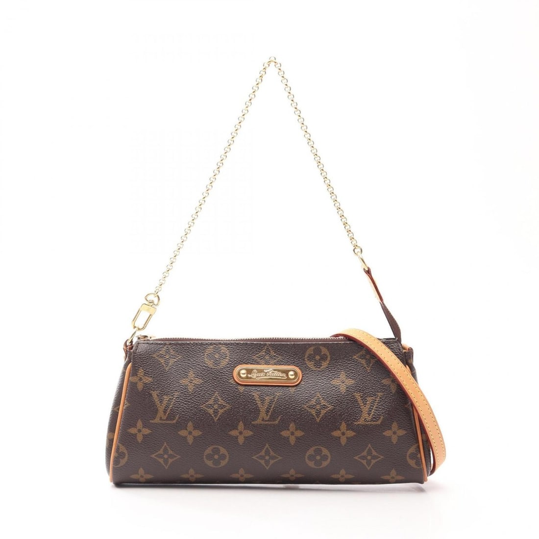Louis Vuitton Eva Monogram 2-Way Shoulder Bag/Handbag, Coated Canvas and Leather, Women's, Brown,: --- Catalog ---Category: SizeSize (HxWxD): 12cm x 25cm x 4cm / 4.72'' x 9.84'' x 1.57''Category: DesignType: Handbag, Shoulder bagColor: BrownGender: WomenMaterial: Coated canvas , Leather Category: G