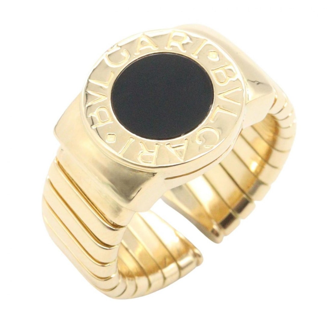BVLGARI Onyx Ring, 18K (Yellow Gold) Onyx, Men's and Women's, Gold Tone, Black Tone: --- Catalog ---Category: SizeJP Size: 13US Size: 6.5Category: DesignType: Band ringColor: Black, GoldGender: Men,WomenMaterial: Yellow gold (18K)Category: GeneralBrand: Bvlgari--- Item List ---Section