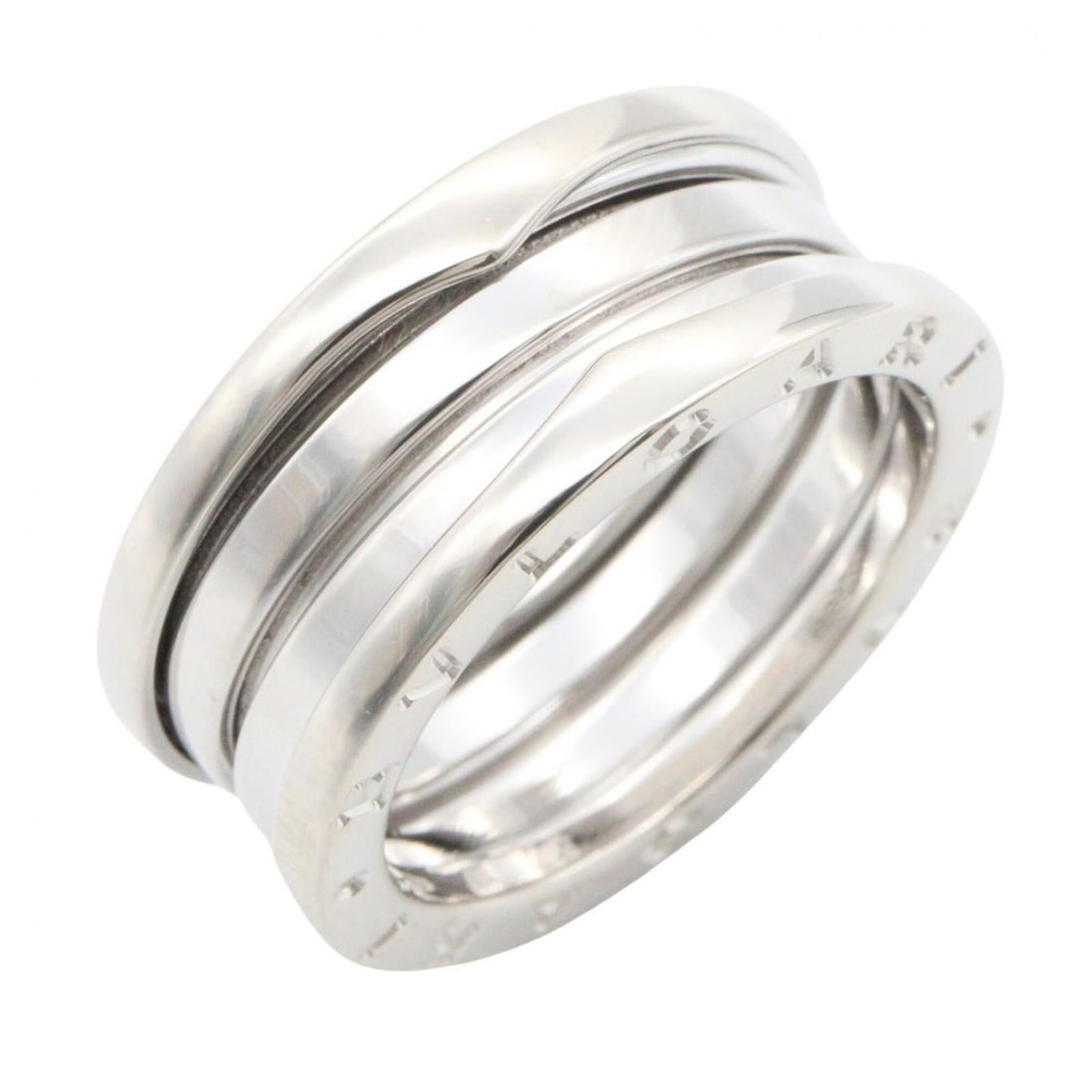 Bvlgari Bulgari B-zero1 Ring, 3-band ring, 18K White Gold (18KWG), Silver-tone, for men and women,: --- Catalog ---Category: SizeJP Size: 15US Size: 7.5Category: DesignType: Band ringColor: SilverGender: Men,WomenMaterial: White gold (18K)Category: GeneralMPN: 346583Brand: Bvlgari--- Item List ---Se