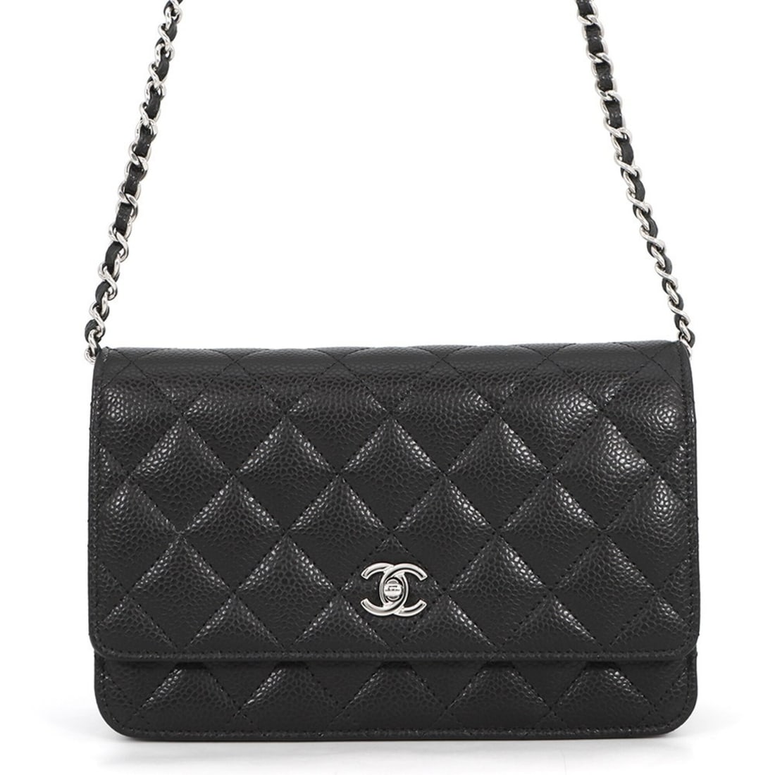 Chanel Chain Wallet, Matelassé, Coco Mark, Caviar Skin, AP4241, CHANEL Black, Women's WALLET: --- Catalog ---Category: SizeSize (HxWxD): 12.5cm x 19cm x 4cm / 4.92'' x 7.48'' x 1.57''Strap / Chain Length: 1.22m / 48.03''Category: DesignType: Chain/Shoulder walletColor: BlackGender: WomenMateri