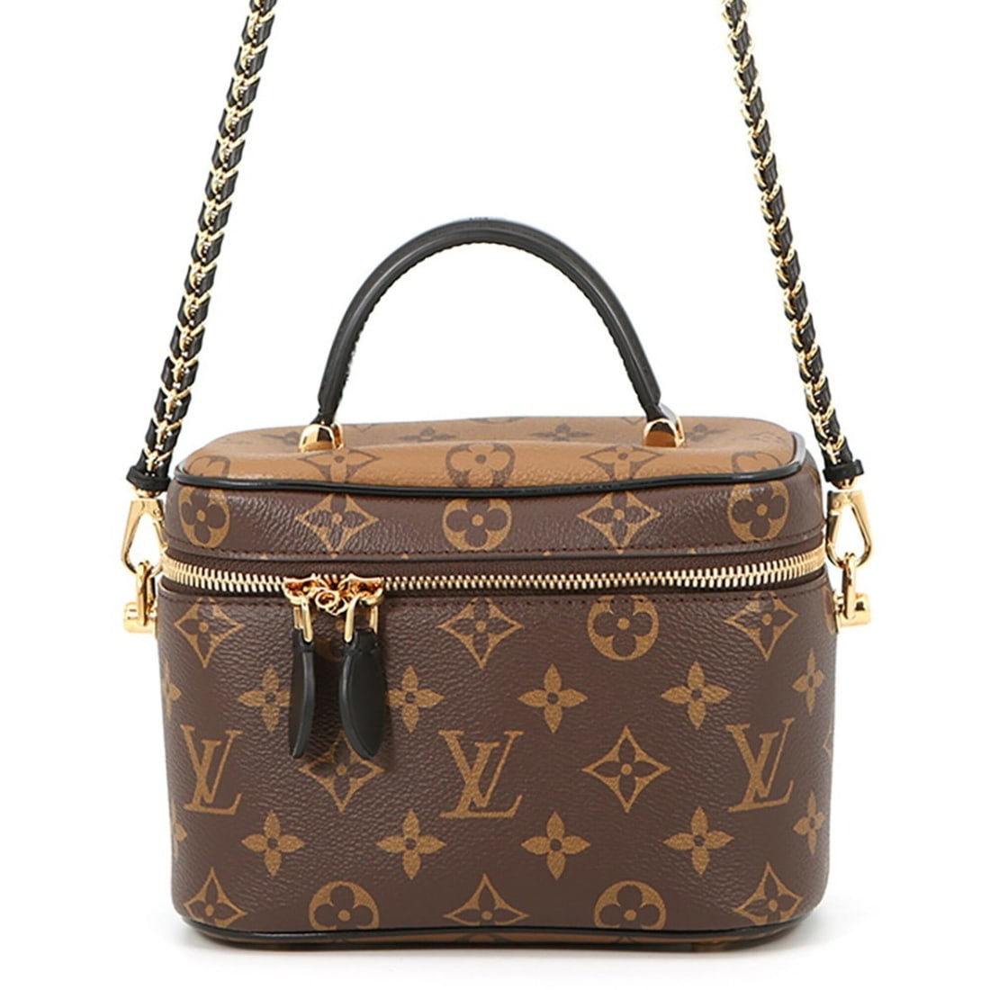 Louis Vuitton handbag, Monogram Reverse Vanity NV PM M45165, 2-way shoulder bag, handbag for women,: --- Catalog ---Category: SizeWeight: 500g / 1.1lb.Size (HxWxD): 13.5cm x 18.5cm x 10.5cm / 5.31'' x 7.28'' x 4.13''Strap Length: 102.5cm / 40.35''Category: DesignType: Handbag, Shoulder bagColor: Noir