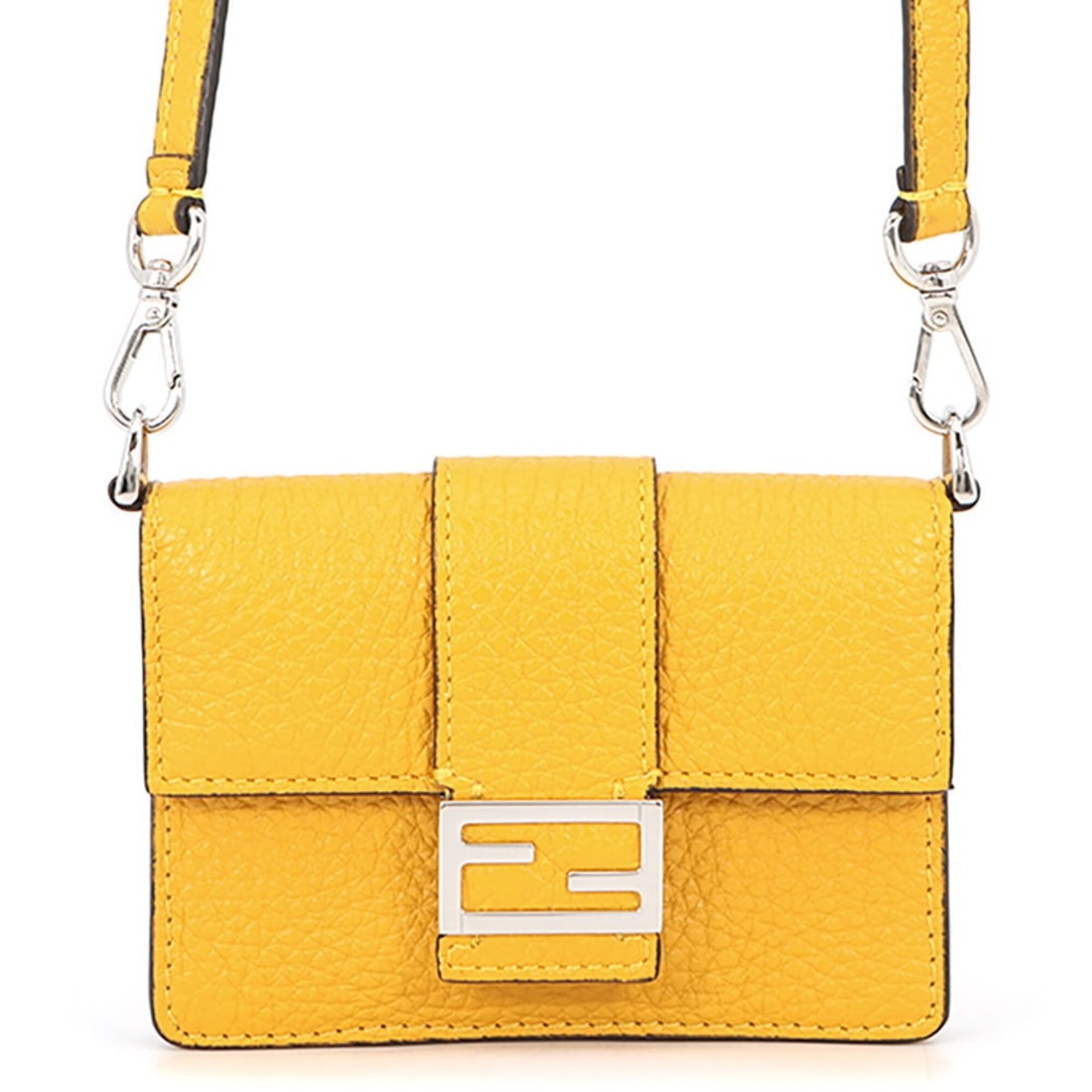 Fendi Micro Flat Baguette Shoulder Pouch Leather 7M0311 FENDI Handbag Women's (1 of 20)