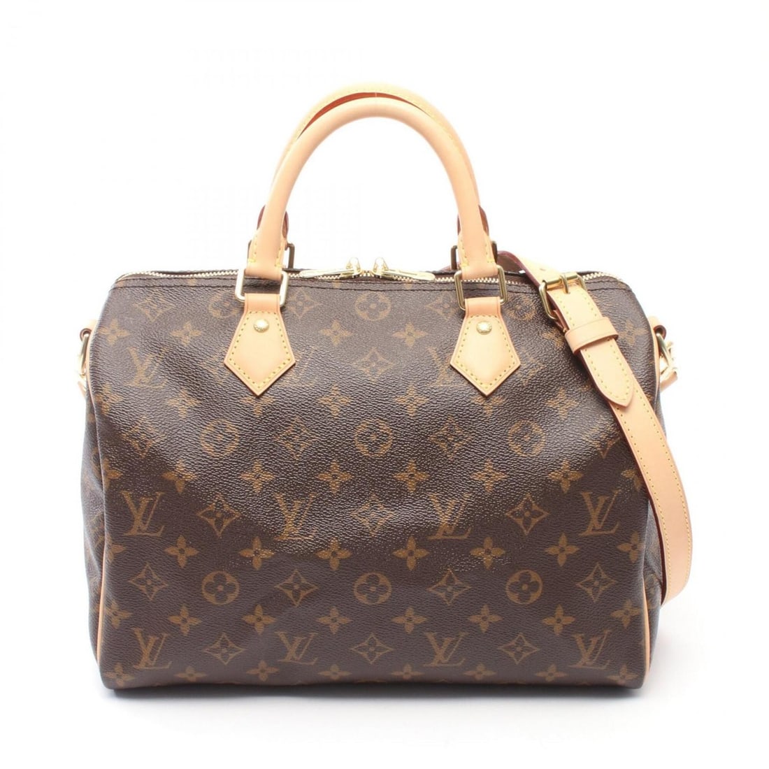 Louis Vuitton Speedy 30 Monogram 2-Way Handbag, Coated Canvas Leather, Women's, Brown, M41108 (1 of 7)