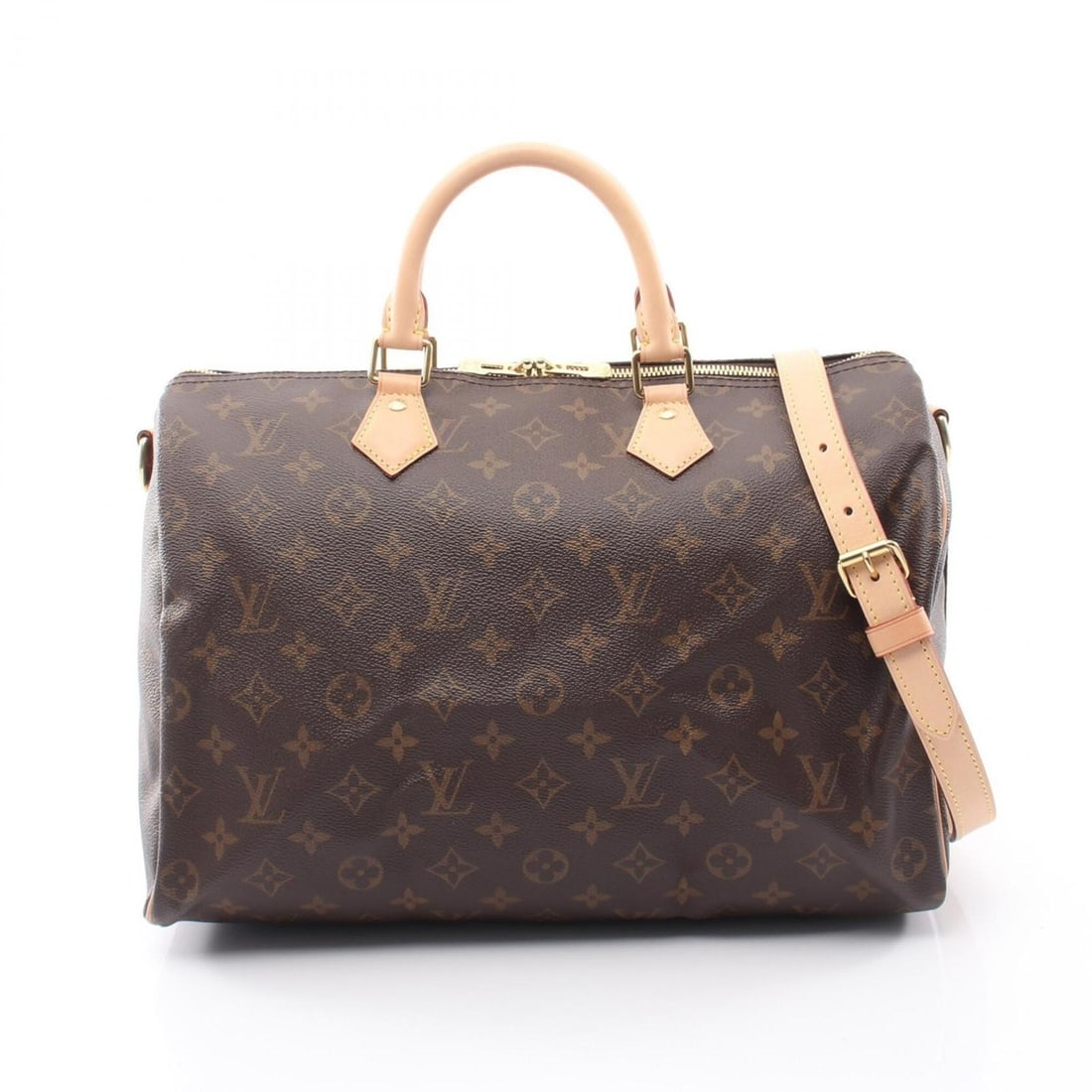 Louis Vuitton Speedy Bandoulière 35 Monogram 2-Way Handbag, Coated Canvas Leather, Women's, Brown,: --- Catalog ---Category: SizeSize (HxWxD): 24cm x 35cm x 18.5cm / 9.44'' x 13.77'' x 7.28''Category: DesignType: HandbagColor: Brown, MonogramGender: WomenMaterial: Coated canvas , Leather Category: G