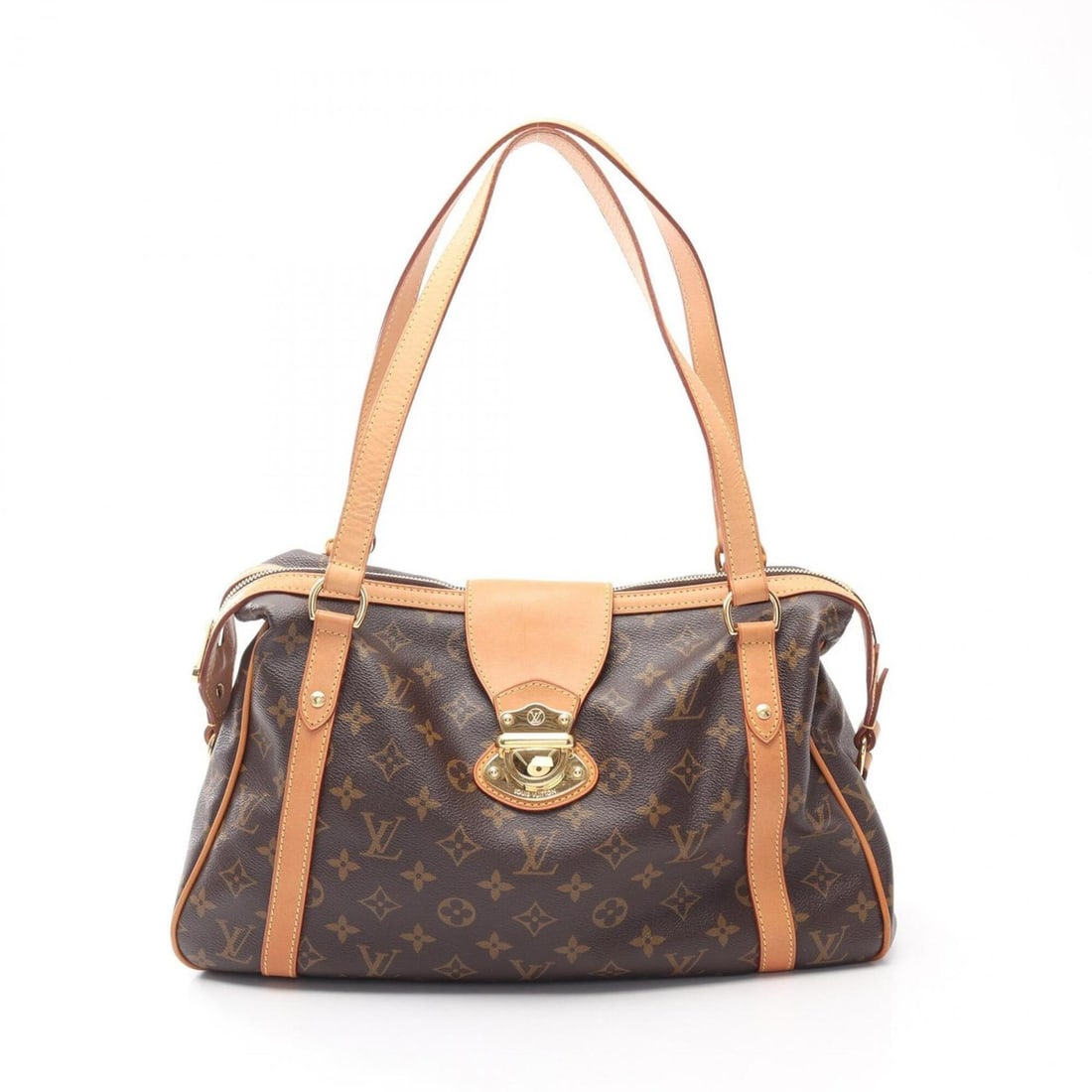 Louis Vuitton Streza PM Monogram Shoulder Bag/Handbag, Coated Canvas and Leather, Women's, Brown,: --- Catalog ---Category: SizeSize (HxWxD): 25cm x 39cm x 14cm / 9.84'' x 15.35'' x 5.51''Category: DesignType: Handbag, Shoulder bagColor: Brown, MonogramGender: WomenMaterial: Monogram Category: Gene
