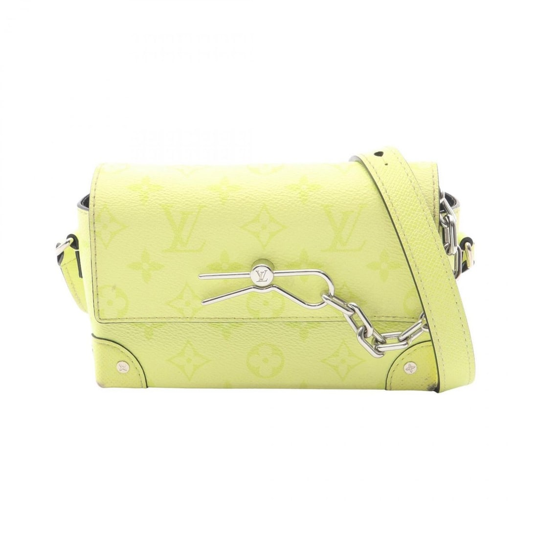 Louis Vuitton Steamer Wearable Wallet Monogram Lemon Yellow Shoulder Bag Handbag Coated Canvas: --- Catalog ---Category: SizeSize (HxWxD): 12cm x 17.5cm x 6cm / 4.72'' x 6.88'' x 2.36''Category: DesignType: Handbag, Shoulder bagColor: Lemon yellow, YellowGender: Men,WomenMaterial: Coated canvas 