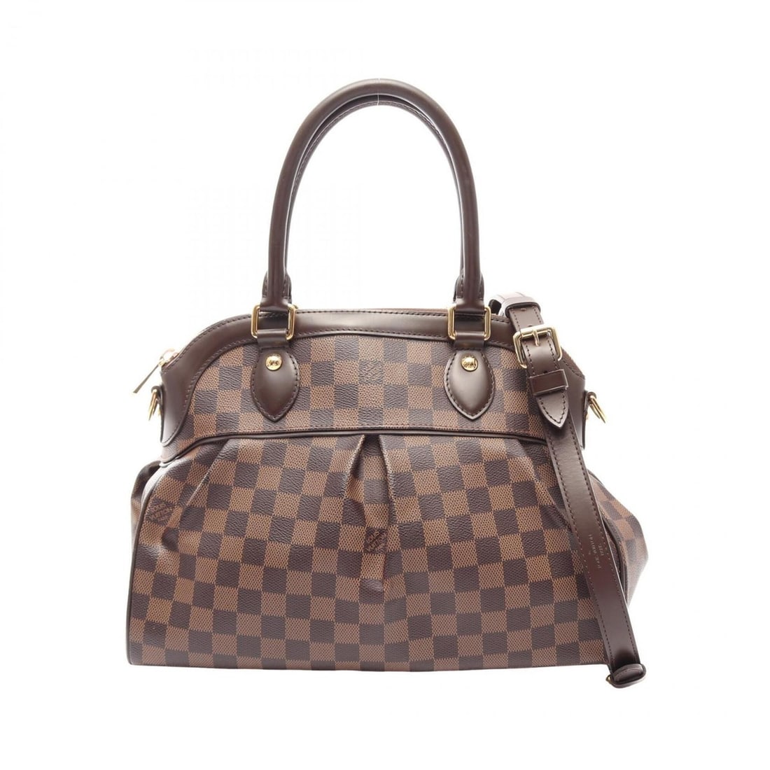 Louis Vuitton Trevi PM Damier Ebene 2-Way Handbag, Coated Canvas and Leather, Women's, Brown, N51997: --- Catalog ---Category: SizeSize (HxWxD): 25cm x 34cm x 14cm / 9.84'' x 13.38'' x 5.51''Category: DesignType: HandbagColor: BrownGender: WomenMaterial: Coated canvas , Leather Category: GeneralMPN: N