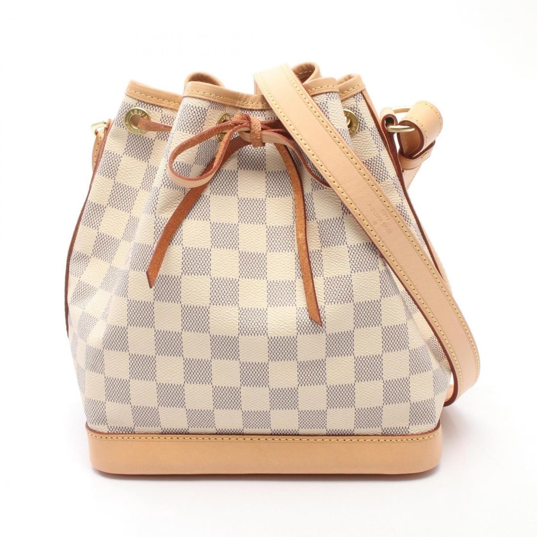 Louis Vuitton Noe BB Damier Azur Shoulder Bag/Handbag, Coated Canvas Leather, Women's, White: --- Catalog ---Category: SizeSize (HxWxD): 24.5cm x 21.5cm x 14cm / 9.64'' x 8.46'' x 5.51''Category: DesignType: Handbag, Shoulder bagColor: WhiteGender: WomenMaterial: Leather , Coated canvas Catego