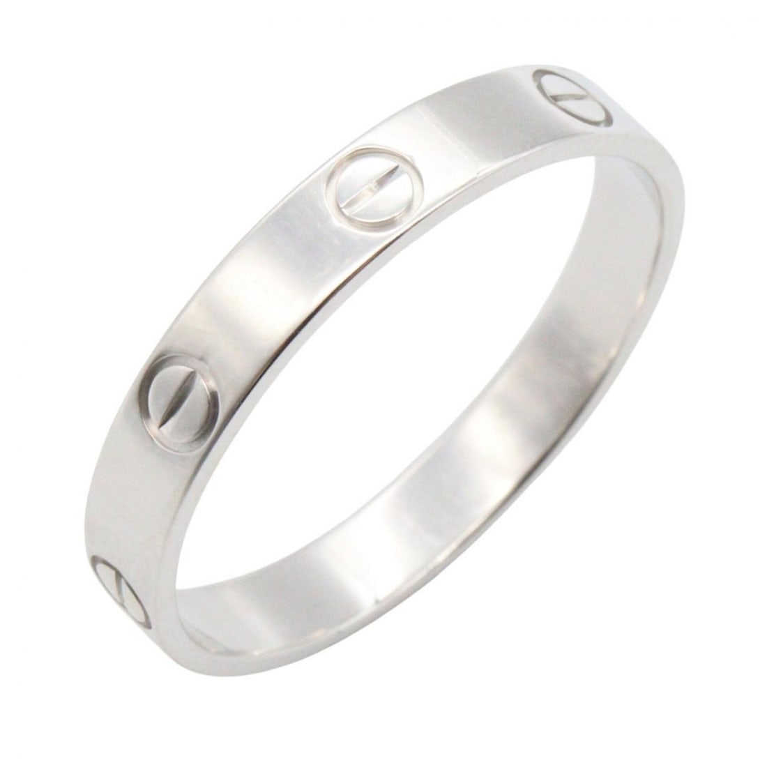 Cartier Mini Love Ring, 18K White Gold (18KWG), Silver Tone, B4085100 (Men's/Women's): --- Catalog ---Category: SizeJP Size: 23US Size: 11Category: DesignType: Band ringColor: SilverGender: Men,WomenMaterial: White gold (18K)Category: GeneralMPN: B4085100Brand: Cartier--- Item List ---S