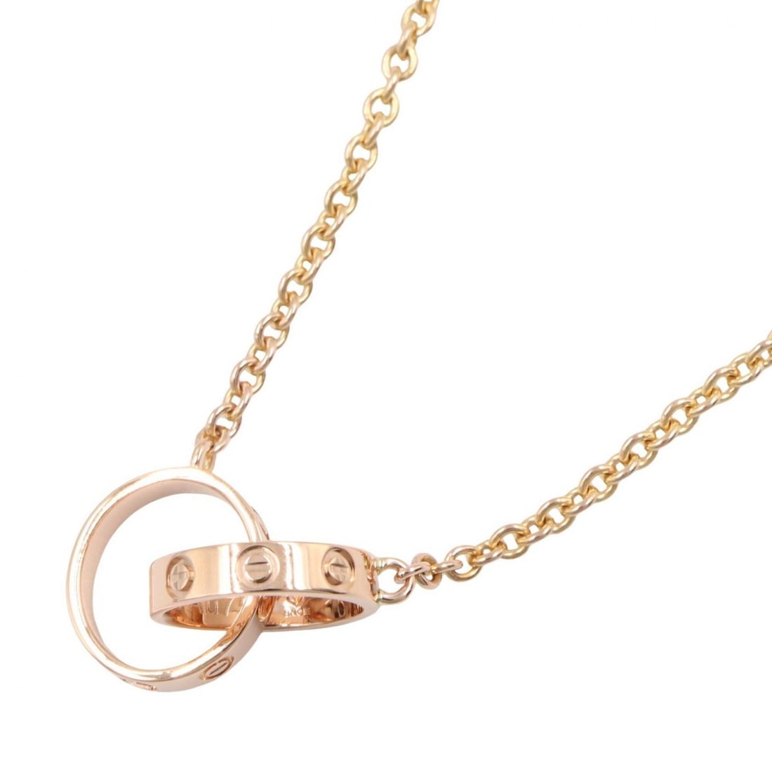 Cartier Baby Love Necklace, 18K Pink Gold (PG), Women's, Tone, B7212300: --- Catalog ---Category: SizePendant Size: 10mm x 20mm / 0.39'' x 0.78''Neck Circumference: 44 cm / 17.32''Category: DesignColor: GoldGender: WomenMaterial: Pink gold (18K)Necklace Type: NecklaceCateg