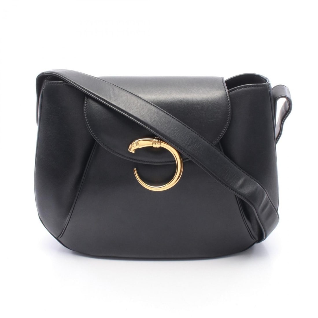 Cartier Panthère Shoulder Bag/Handbag, Leather, Women's, Black: --- Catalog ---Category: SizeSize (HxWxD): 23cm x 31.5cm x 8cm / 9.05'' x 12.4'' x 3.14''Category: DesignType: Handbag, Shoulder bagColor: BlackGender: WomenMaterial: Leather Category: GeneralBrand: C