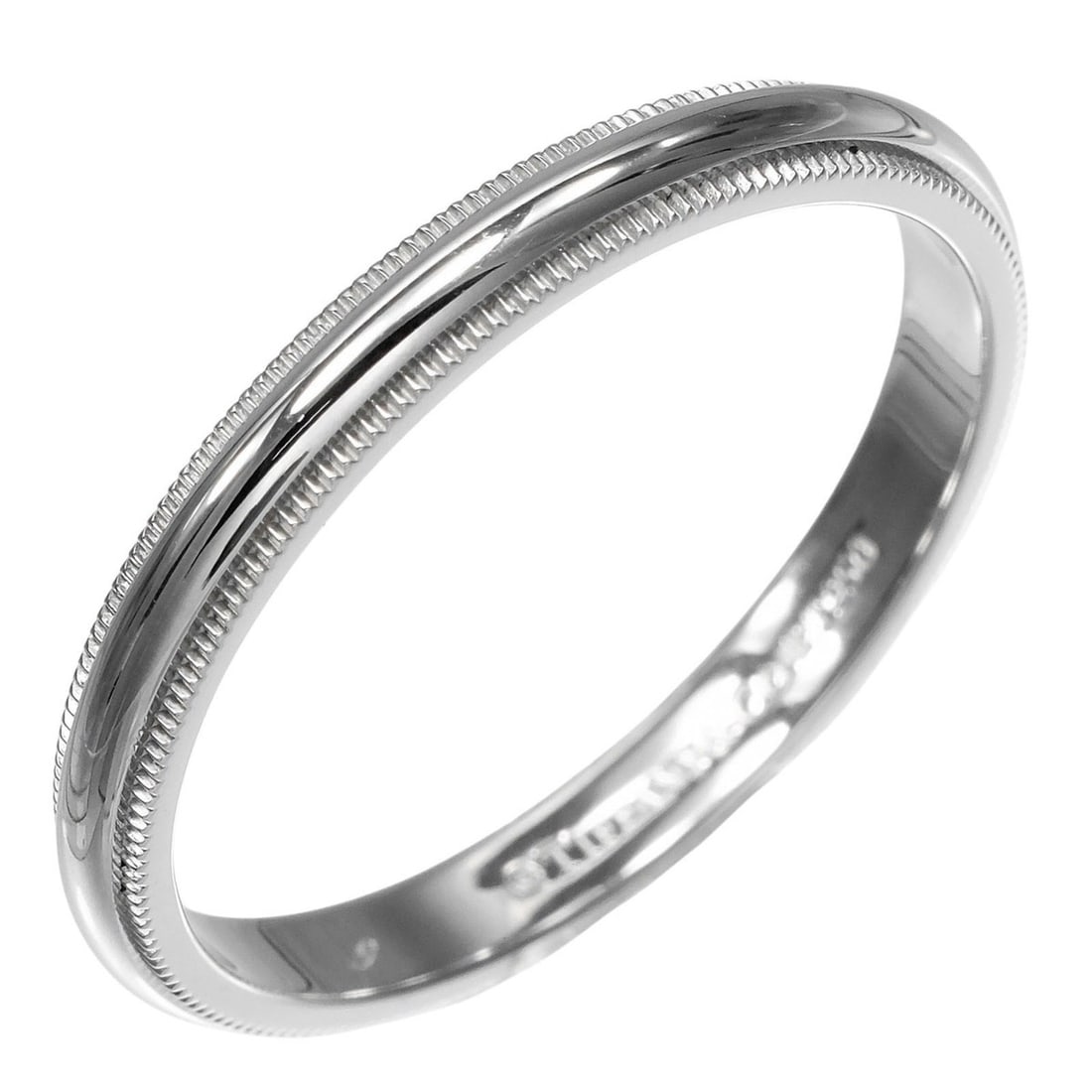 Tiffany & Co. Together Milgrain Ring, Size 24.5, 3mm band, Pt950 Platinum, Approx. 6.22g.: --- Catalog ---Category: SizeJP Size: 24.5US Size: 11.5Category: DesignType: Band ringColor: PlatinumGender: WomenMaterial: Platinum 950Category: GeneralBrand: Tiffany--- Item List ---Section: Conditi