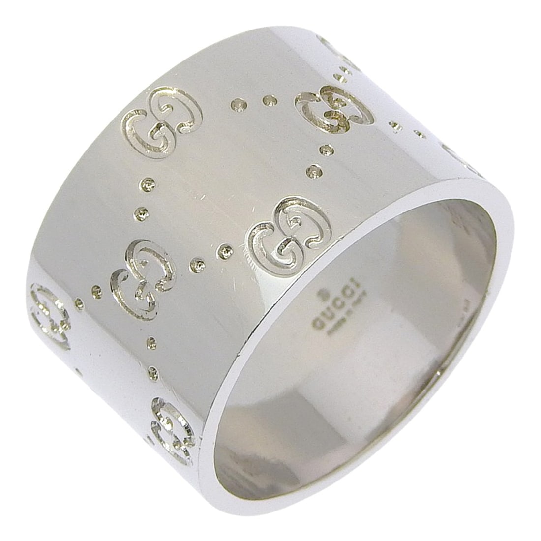Gucci Icon Ring, Size 21.5, Sterling Silver 925, Approx. 13.8g, Unisex.: --- Catalog ---Category: SizeJP Size: 21US Size: 10Category: DesignType: Band ringColor: SilverGender: Men,WomenMaterial: Silver 925Category: GeneralBrand: Gucci--- Item List ---Section: ConditionRank