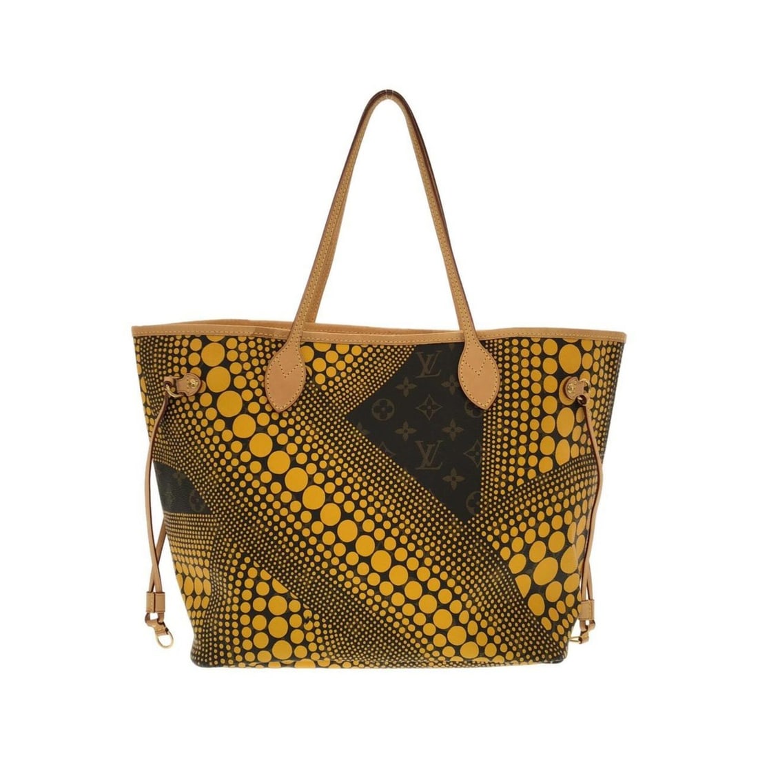 Louis Vuitton Monogram Wave (Yayoi Kusama) Neverfull MM M40685 Handbag: --- Catalog ---Category: SizeSize (HxWxD): 28.5cm x 47.5cm x 16cm / 11.22'' x 18.7'' x 6.29''Category: DesignType: HandbagColor: Jaune, MarronGender: Men,WomenMaterial: Coated canvas Hardware Color: G