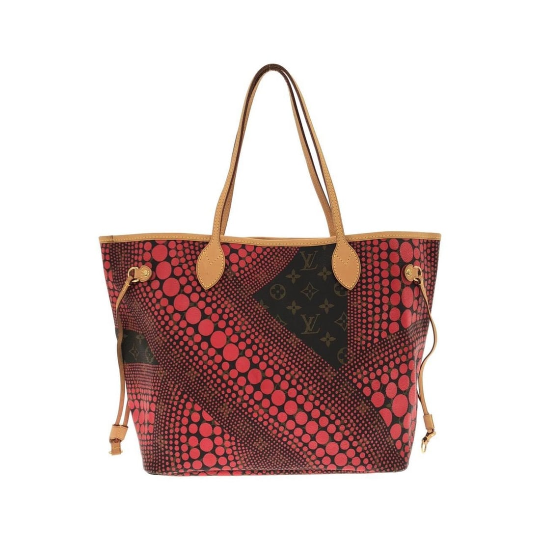 Louis Vuitton Monogram Wave (Yayoi Kusama) Neverfull MM M40686 Handbag: --- Catalog ---Category: SizeSize (HxWxD): 29cm x 46cm x 15cm / 11.41'' x 18.11'' x 5.9''Category: DesignType: HandbagColor: Marron, RougeGender: WomenMaterial: Coated canvas Hardware Color: GoldCateg