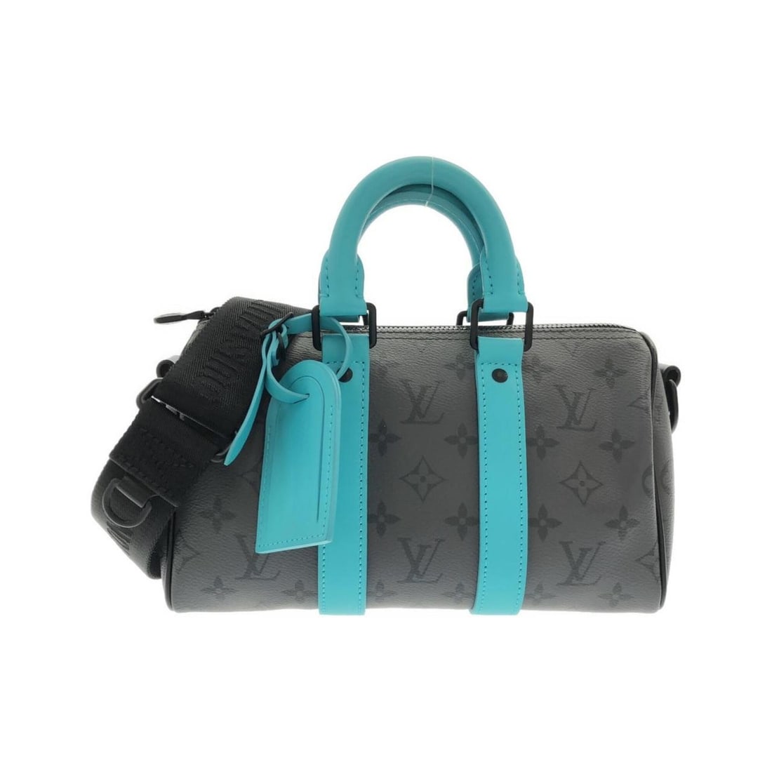 Louis Vuitton Monogram Eclipse Reverse Keepall Bandoulière M11645 Boston Bag: --- Catalog ---Category: SizeSize (HxWxD): 16cm x 25cm x 10cm / 6.29'' x 9.84'' x 3.93''Category: DesignType: Boston bagColor: Black, TurquoiseGender: Men,WomenMaterial: Coated canvas Category: Genera