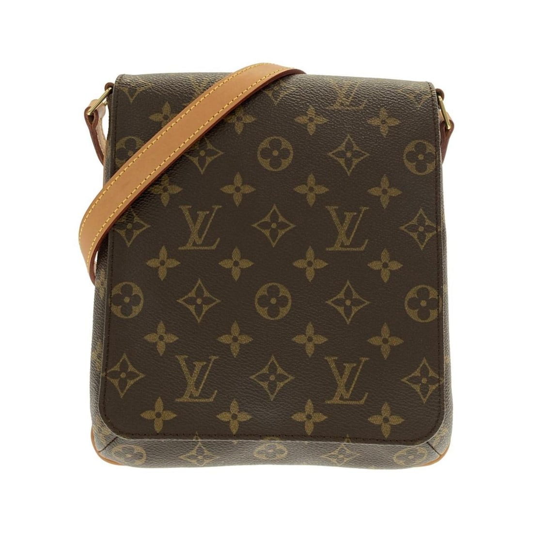 Louis Vuitton Monogram Musette Salsa M51387 Shoulder Bag: --- Catalog ---Category: SizeSize (HxWxD): 24.5cm x 21cm x 2cm / 9.64'' x 8.26'' x 0.78''Category: DesignType: Shoulder bagColor: MarronGender: Men,WomenMaterial: Coated canvas Hardware Color: GoldCat