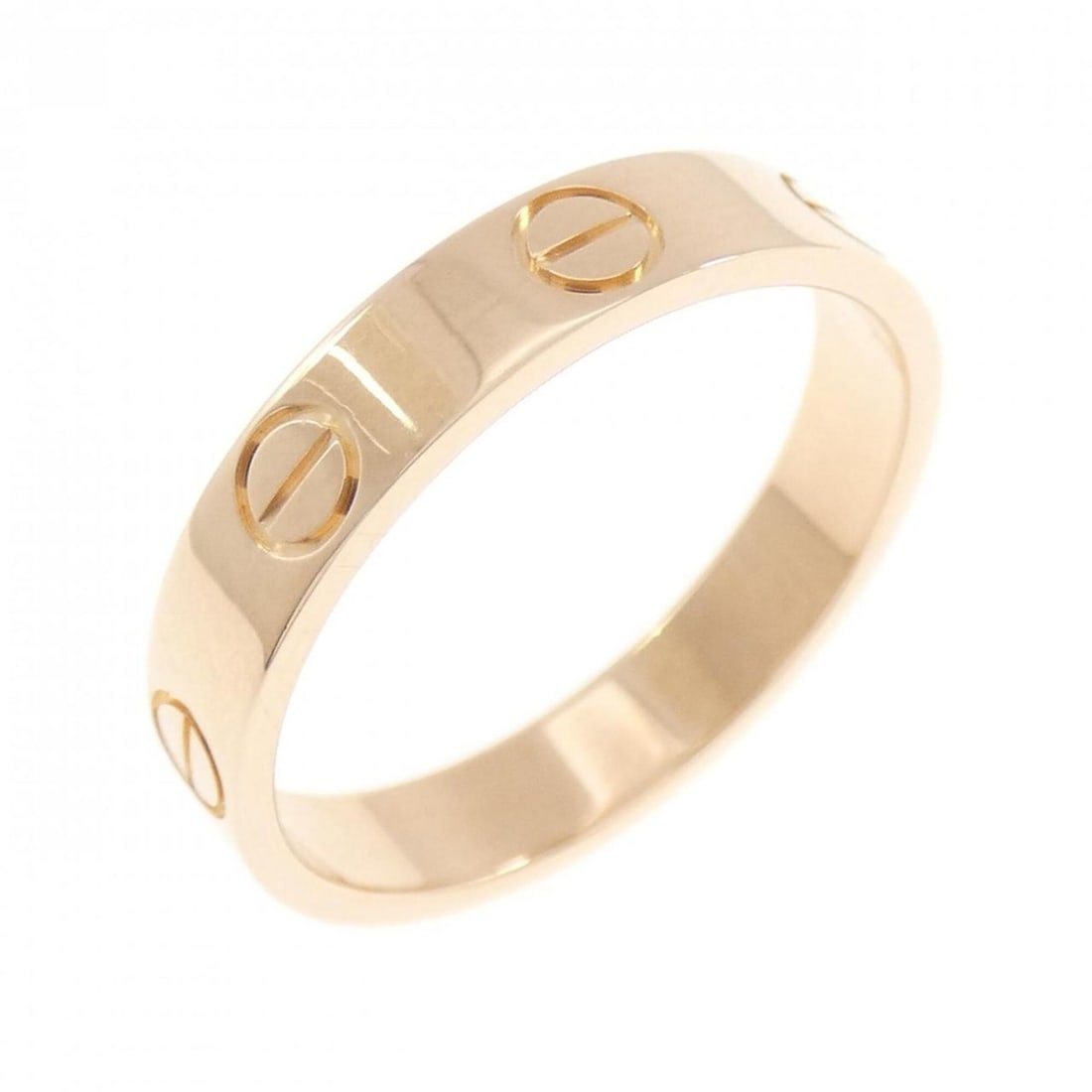 Cartier Mini Love Ring: --- Catalog ---Category: SizeUS Size: 6.5Brand Size: 52Category: DesignType: Band ringGender: WomenMaterial: Pink gold (18K)Category: GeneralMPN: B4085200Brand: Cartier--- Item List ---Section: Condit