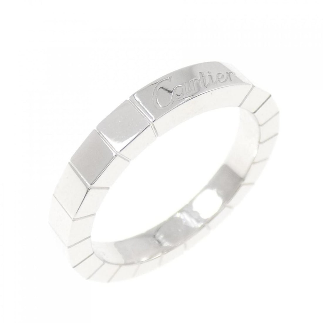Cartier Lanieres Ring: --- Catalog ---Category: SizeUS Size: 6.5Brand Size: 52Category: DesignType: Band ringGender: WomenMaterial: White gold (18K)Category: GeneralMPN: B4045000Brand: Cartier--- Item List ---Section: Condi