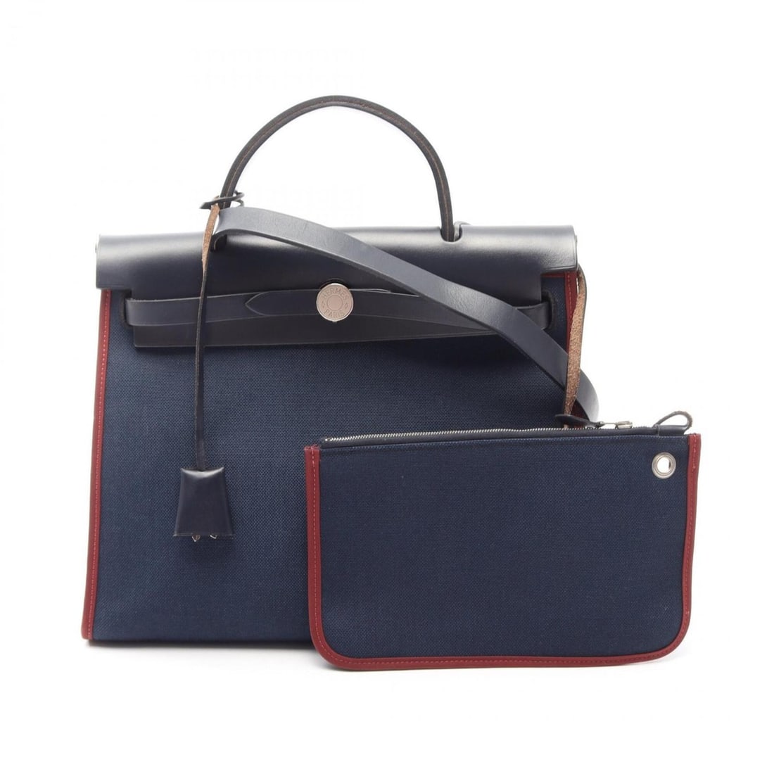 Hermes Herbag Zip PM 2-Way Handbag - Canvas and Leather Toile Military Vache Hunter Women's Navy,: --- Catalog ---Category: SizeSize (HxWxD): 24cm x 31cm x 10cm / 9.44'' x 12.2'' x 3.93''Category: DesignType: Handbag, PouchColor: Bordeaux, Navy, Rouge HGender: WomenMaterial: Canvas , Leather , Vach