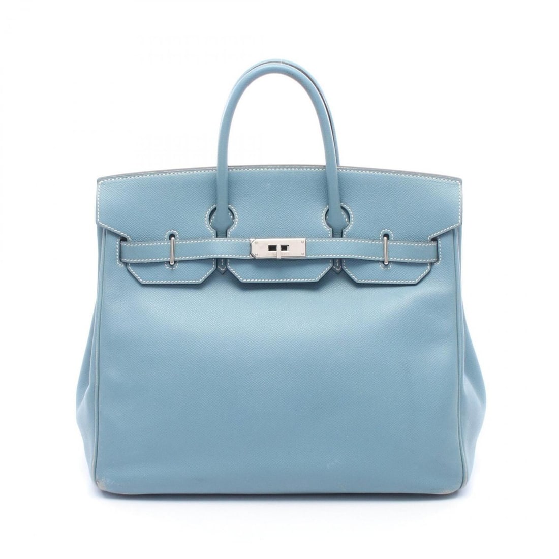 Hermes HERMES Haut à Courroies 32 Blue Jean Handbag, Veau Epsom Leather, Women's: --- Catalog ---Category: SizeSize (HxWxD): 29cm x 32cm x 16cm / 11.41'' x 12.59'' x 6.29''Category: DesignType: HandbagColor: BlueGender: WomenMaterial: Epsom leather Category: GeneralBrand: Hermes---